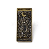 The Moon with Oblong Tarot Card Enamel Pin JEWB-D012-03-1