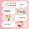 32Pcs 16 Style Spray Painted Iron Stud Earring Findings FIND-TA0001-87-4