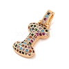 Brass Micro Pave Cubic Zirconia Pendants KK-C076-29I-G02-2