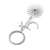 Stainless Steel with Natural Gemstone Pendants Keychain KEYC-JKC00776-5
