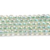 Electroplate Transparent Glass Beads Strands X1-GLAA-H021-01B-FR07-2