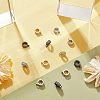 SUPERFINDINGS 12Pcs 3 Colors Brass Micro Pave Clear Cubic Zirconia Tube Bails ZIRC-FH0001-30-4