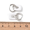 Brass Micro Pave Clear Cubic Zirconia Rectangle Dangle Earrings Findings EJEW-A149-01B-P-3