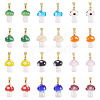 24Pcs 12 Colors Handmade Lampwork Pendants LAMP-TA0001-77-2
