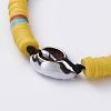 Handmade Polymer Clay Braided Beads Bracelets BJEW-JB05054-5