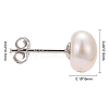 Pearl Ball Stud Earrings EJEW-Q701-01B-2