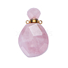 Faceted Natural Gemstone Openable Perfume Bottle Pendants G-CJ0001-36A-1