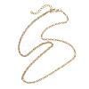 304 Stainless Steel Figaro Chain Singapore Chain Necklaces for Women NJEW-JN05591-4
