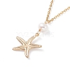 Starfish Pendant Neckelaces for Girl Women NJEW-JN03744-7