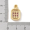 Rack Plating Brass Micro Pave Cubic Zirconia Pendants KK-A224-20G-4