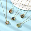 Mixed Round Natural Gemstone Pendant Necklaces NJEW-JN04548-01-6