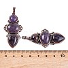 Natural & Synthetic Mixed Gemstone Pendants G-Q158-04-AB-4