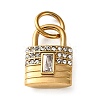 304 Stainless Steel Rhinestone Pendants RB-CBA324D-01G-14-1