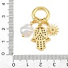 Brass Micro Pave Cubic Zirconia European Pendant Decorations CU-CBA65A7-01A-G-3