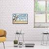 Rectangle with Word Vintage Metal Iron Sign Poster AJEW-WH0157-262-6