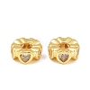 Brass Micro Pave Clear Cubic Zirconia Beads KK-C142-08G-1