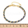 4MM Braided Nylon Cord Bracelets FIND-A057-01G-15-4
