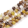 Natural Striped Agate/Banded Agate Beads Strands G-G582-8mm-51-1