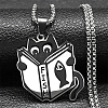 304 Stainless Steel With Enamel Chain Necklaces NJEW-S003-06P-1