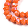 Electroplate Opaque Solid Color Glass Beads Strands EGLA-A034-P8mm-L29-3