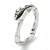 Snake Alloy Open Cuff Rings RJEW-K275-82AS-1