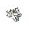 Alloy Rhinestone Brooch for Backpack Clothes PW-WG6BE19-01-4