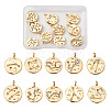 Beadthoven 10Pcs 10 Styles Alloy Pendants PALLOY-BT0002-06G-1