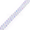 1 Strand Electroplate Transparent Glass Beads Strands EGLA-TADJ0001-15G-2