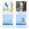 Waterproof PVC Colored Laser Stained Window Film Adhesive Stickers DIY-WH0256-018-3