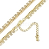 Rack Plating Brass Twisted Chain Square Tassel Necklaces for Women NJEW-K382-15A-G-2