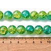 Spray Painted Crackle Glass Beads Strands CCG-Q002-12mm-07-2
