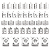 60Pcs 5 Styles Tibetan Style Alloy Pendants for Teachers' Day TIBEP-SC0003-05-1