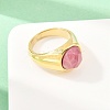 304 Stainless Steel Natural Rhodochrosite Finger Rings RJEW-F203-02G-02-2