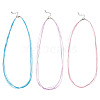 6Pcs 3 Colors 1MM Polyester&Cotton Waxed Cord 5-Strand Necklace Making MAK-TA0001-36A-1