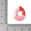 Brass Enamel Pendants KK-E093-03G-O-01-3