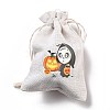 Halloween Cotton Cloth Storage Pouches ABAG-M004-01P-3