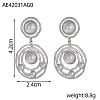 304 Stainless Steel Stud Dangle Earrings STAS-OY010-62P-2