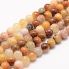 Natural Topaz Jade Bead Strands G-K153-B22-4mm-1