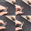 SUPERFINDINGS 48Pcs 4 Style Alloy & Iron Swivel Clasps Lanyard Snap Hook FIND-FH0001-27-2