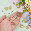 Beebeecraft 10Pcs Autumn Theme Brass Pendants KK-BBC0011-78-3