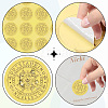 Gold Foil Paper Picture Stickers STIC-WH0030-002-3