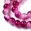 Crackle Baking Paint Imitation Jade Glass Beads Strands DGLA-T003-8mm-12-2