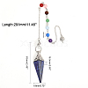 CHGCRAFT 1Pc Natural Lapis Lazuli Hexagonal Pointed Dowsing Pendulums G-CA0001-70B-2