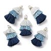 Polycotton Tassel Pendant Decorations GLAA-K060-07KCG-14-3