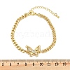 Brass Micro Pave Cubic Zirconia Link Bracelets BJEW-M050-04G-03-5