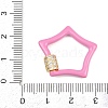 Star Brass Micro Pave Clear Cubic Zirconia Screw Carabiner Clasps KK-B167-01C-02G-3