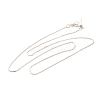 1mm Rack Plating Brass Box Chain Adjustable Slider Necklaces for Women Men MAK-L044-01S-1