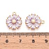 Real 18K Gold Plated Brass Micro Pave Cubic Zirconia Pendants X-KK-S360-043B-NF-3