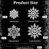 36Pcs Snowflake Plastic Pendant Decorations DIY-CP0013-33B-2
