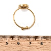 Flat Round 304 Stainless Steel Open Cuff Bangle Makings with Bezel Tray SA-CBABF3F-04G-07-3